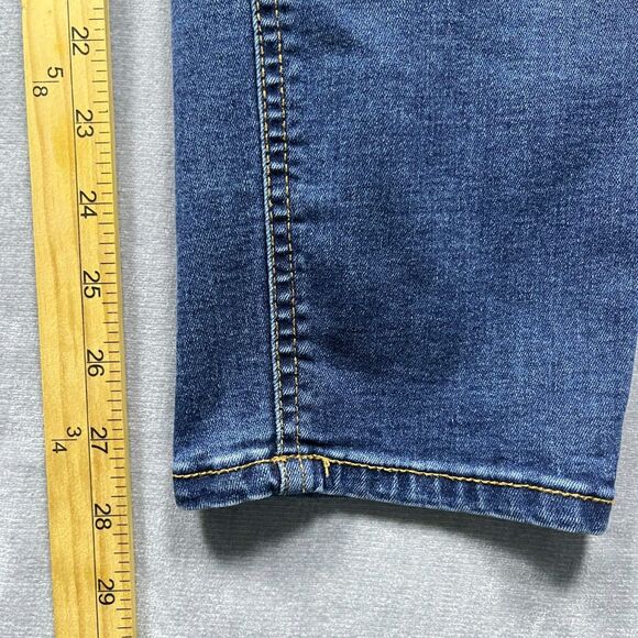 Stitch Star Womens Jeans Size 14 Straight Blue Denim Mid Rise Stretch 32"W 28"L - Picture 7 of 9